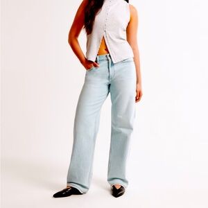 Abercrombie Curve Love low rise baggy jean